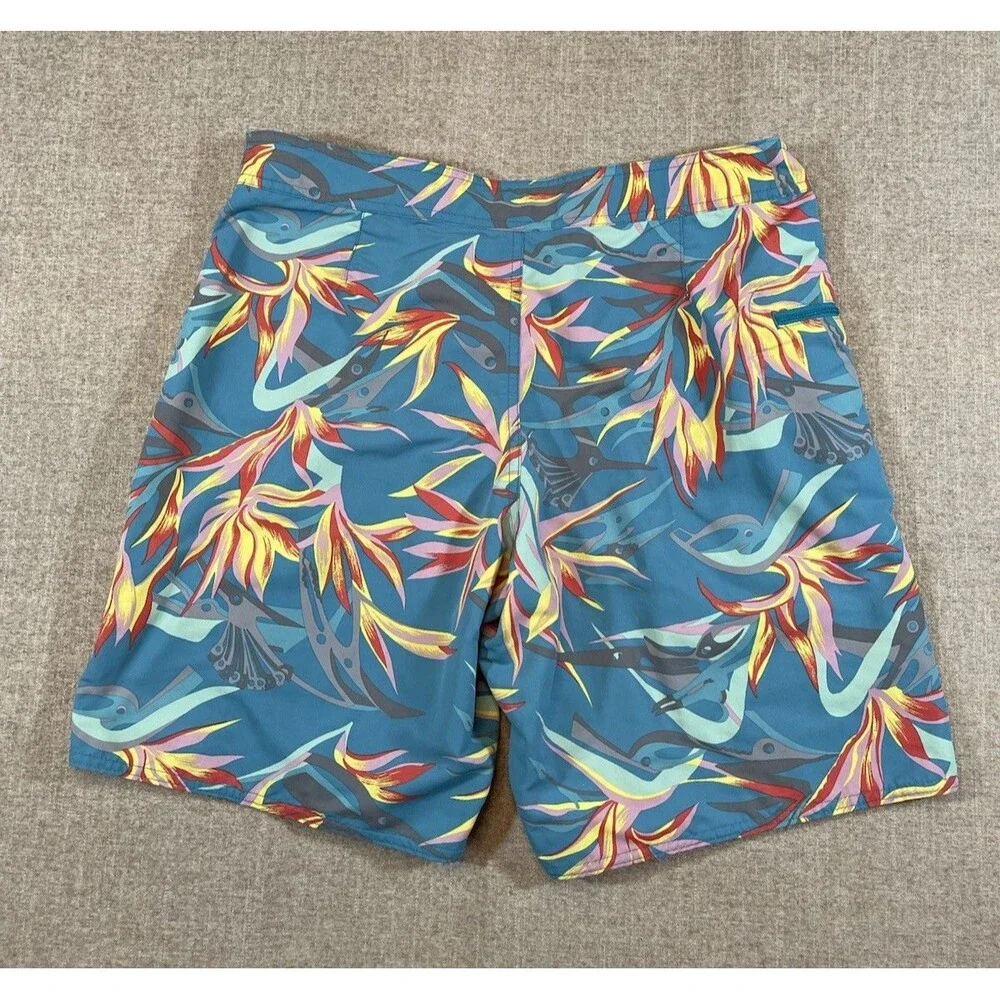 Patagonia Wavefarer Board Shorts Swim Trunks Floral Mens Size 32 Vintage Vtg 90s